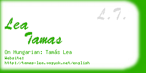 lea tamas business card