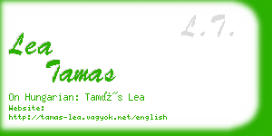 lea tamas business card